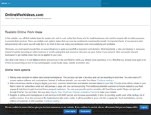 Tablet Screenshot of onlineworkideas.com